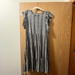 Elan Gray Striped Dress